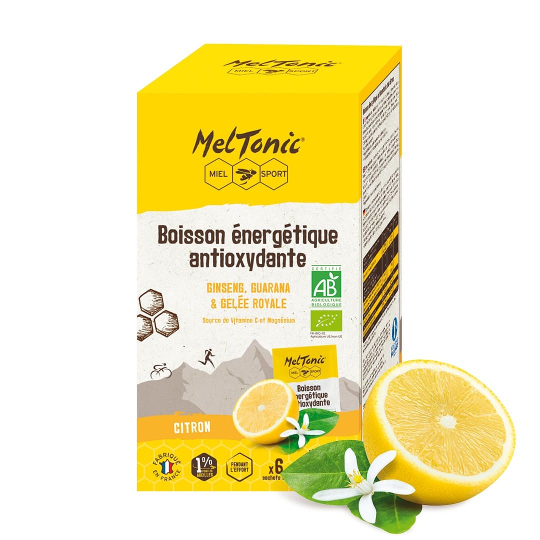 Boisson énergétique antioxydante bio - arôme naturel citron - Meltonic